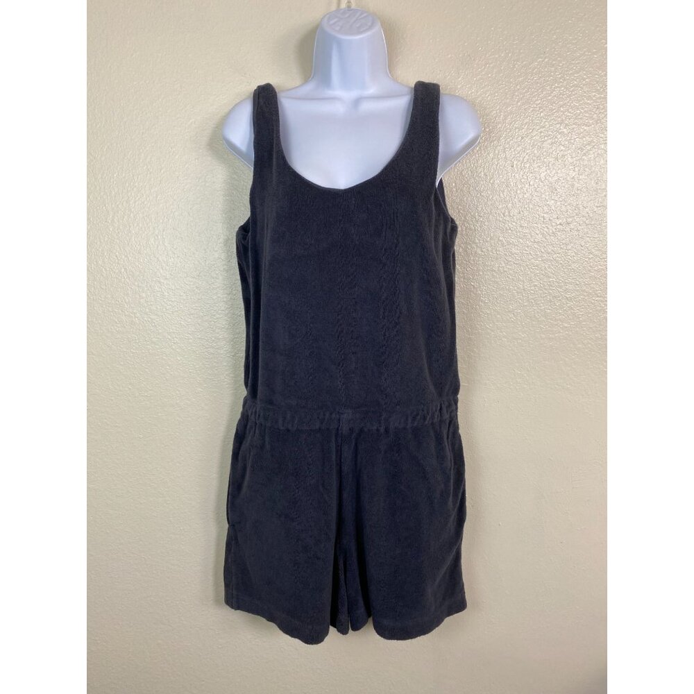 COS terry Playsuit Gray Sleeveless Romper Women size Small Vacation Beach Casual